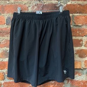 Black Compression Lined Baleaf Athletic Shorts